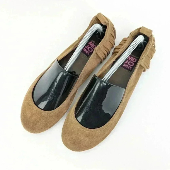 Mojo Moxy Leather Fringe Tassel Ballet Flats - 9 - Picture 3 of 12